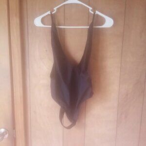 Shekini  Black 1pc Thong Back Swimsuit Size M NWT